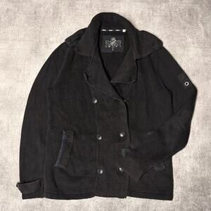 Guess Knit Y2k Mens Double Breasted Jacket